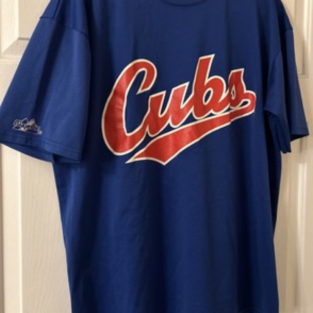 Vintage Majestic Chicago Cubs Blue Pullover Baseball Jersey Mens MLB Large